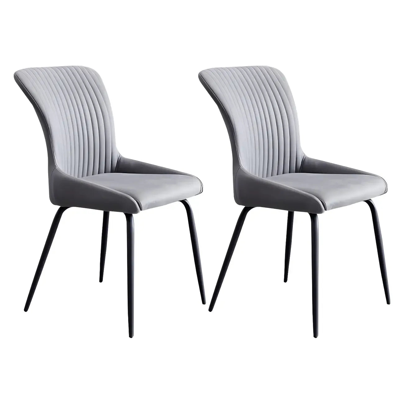 Industrial Dark Gray Armless Kitchen Dining Chairs