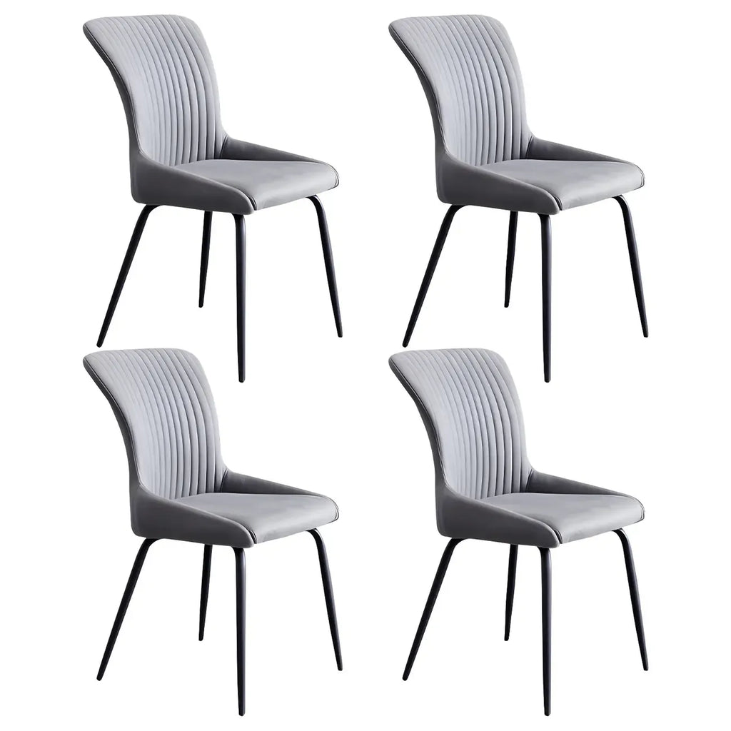Industrial Dark Gray Armless Kitchen Dining Chairs