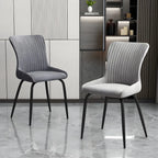 Industrial Dark Gray Armless Kitchen Dining Chairs