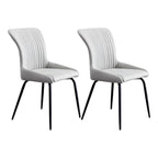 Industrial Dark Gray Armless Kitchen Dining Chairs