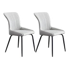 Industrial Dark Gray Armless Kitchen Dining Chairs