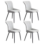 Industrial Dark Gray Armless Kitchen Dining Chairs