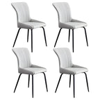 Industrial Dark Gray Armless Kitchen Dining Chairs