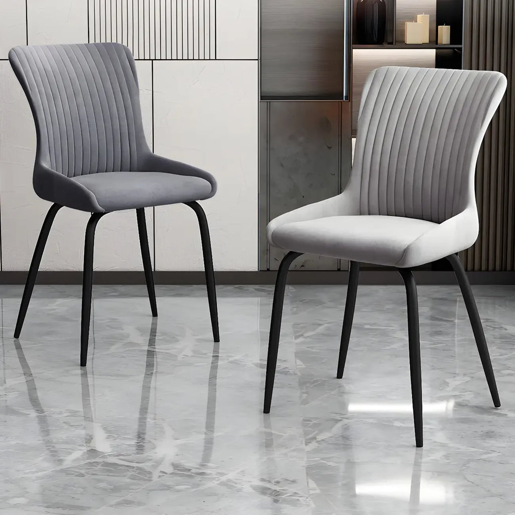 Industrial Dark Gray Armless Kitchen Dining Chairs