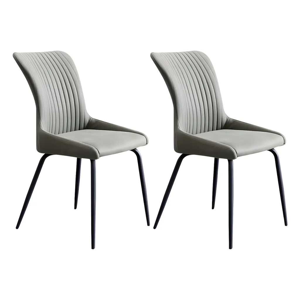 Industrial Dark Gray Armless Kitchen Dining Chairs
