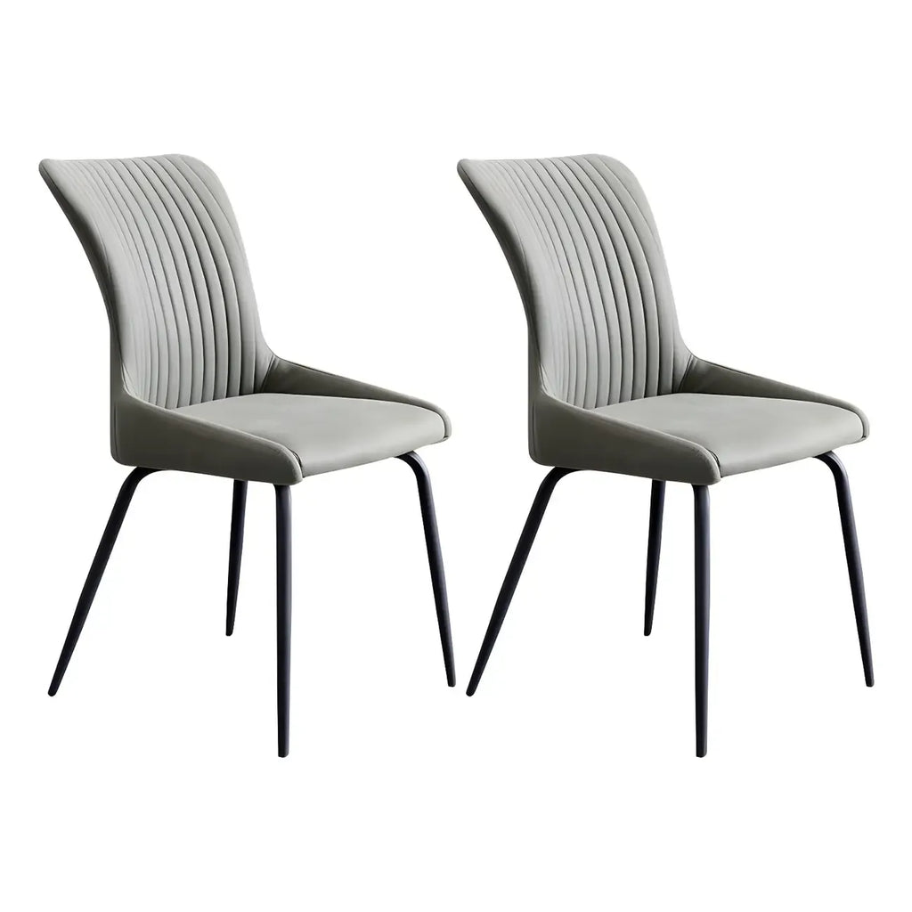Industrial Dark Gray Armless Kitchen Dining Chairs