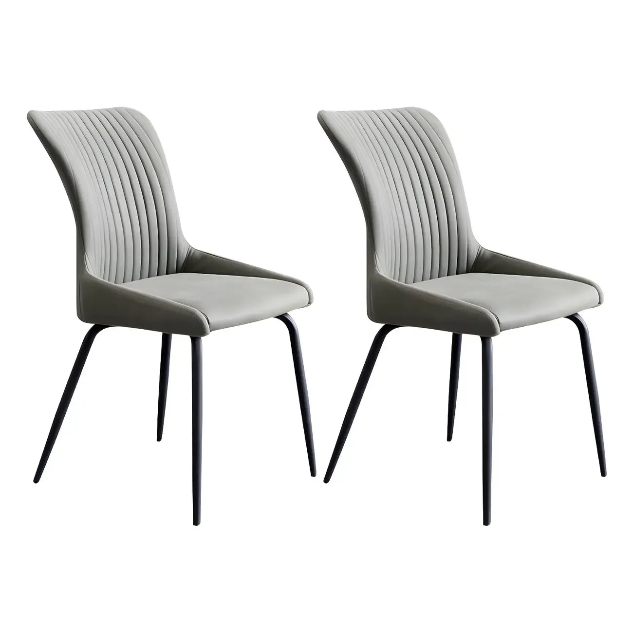Industrial Dark Gray Armless Kitchen Dining Chairs