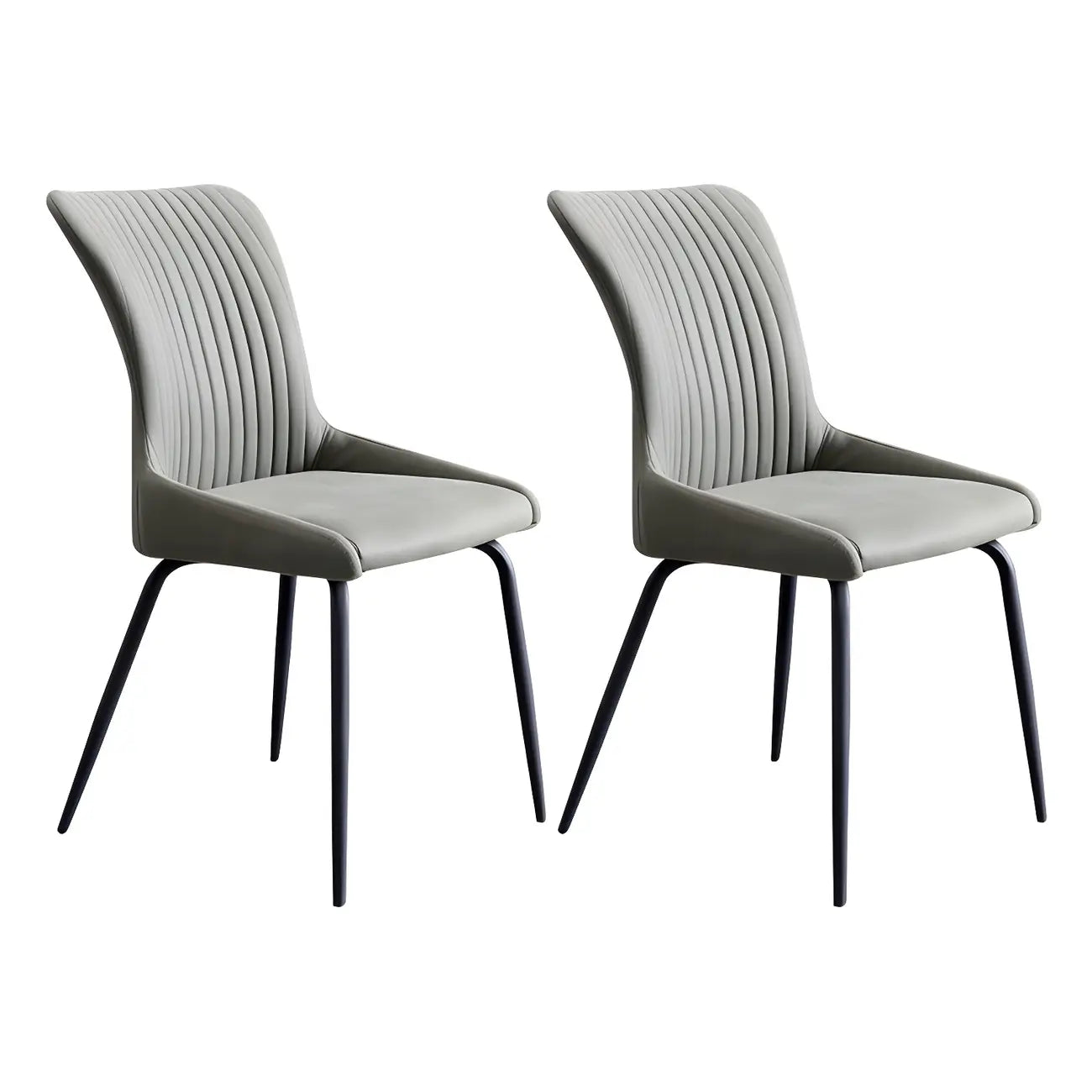 Industrial Dark Gray Armless Kitchen Dining Chairs