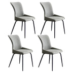 Industrial Dark Gray Armless Kitchen Dining Chairs