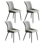 Industrial Dark Gray Armless Kitchen Dining Chairs