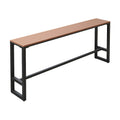 Modern White Wooden Slatted Outdoor Bar Tables for Patio