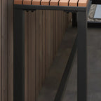Modern White Wooden Slatted Outdoor Bar Tables for Patio