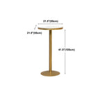 Glam Gold Faux Marble Pedestal Bar Tables for Bistro