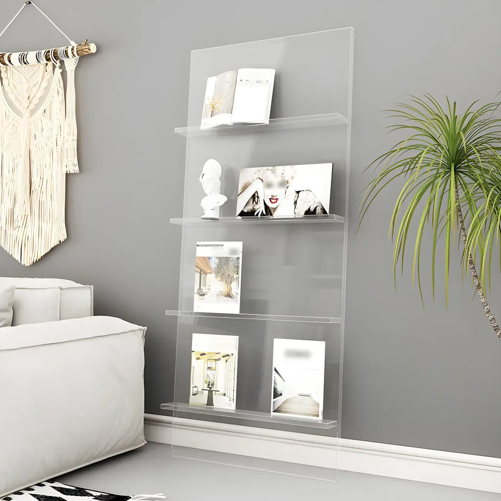 Modern Acrylic Vertical Bookshelf for Living Room