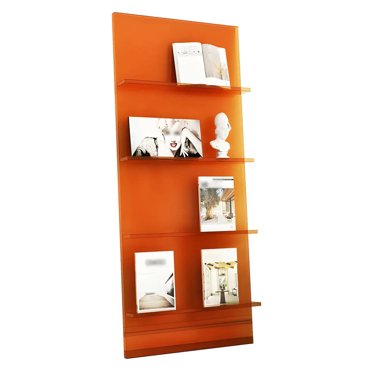Modern Acrylic Vertical Bookshelf for Living Room