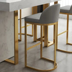 Rectangle White Marble Top Iron Base Dining Bar Table