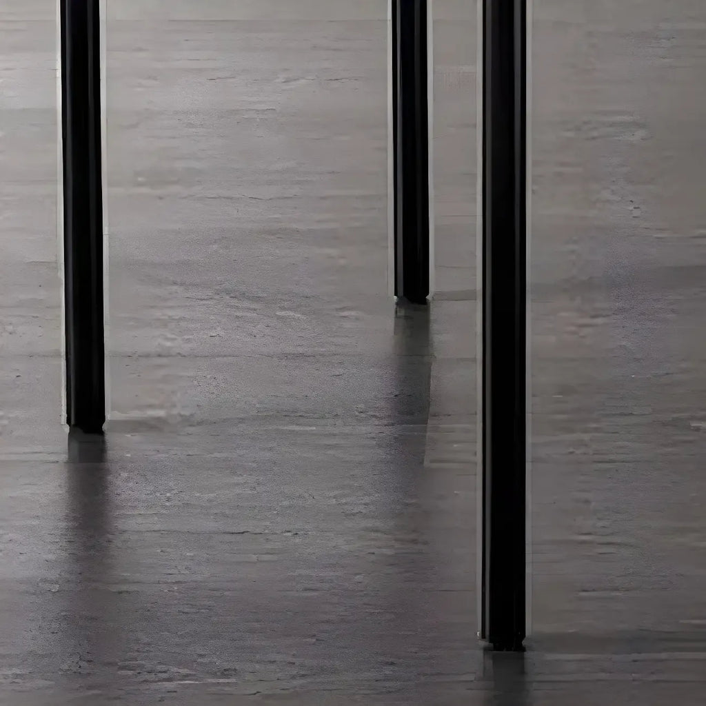 Contemporary Gray Upholstered Dining Chair Metal Frame