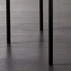 Contemporary Gray Upholstered Dining Chair Metal Frame