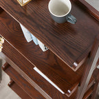 Scandinavian Wood Walnut 5-Tier Ladder Bookcase