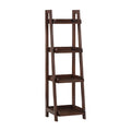 Scandinavian Wood Walnut 5-Tier Ladder Bookcase