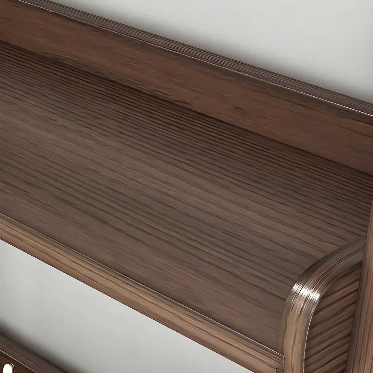 Minimalist Wooden Ladder Storage Bookcase in Walnut