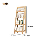 Minimalist Wooden Ladder Storage Bookcase in Walnut