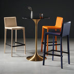 Glam Round Tall Bistro Table Pedestal Base Bar Table