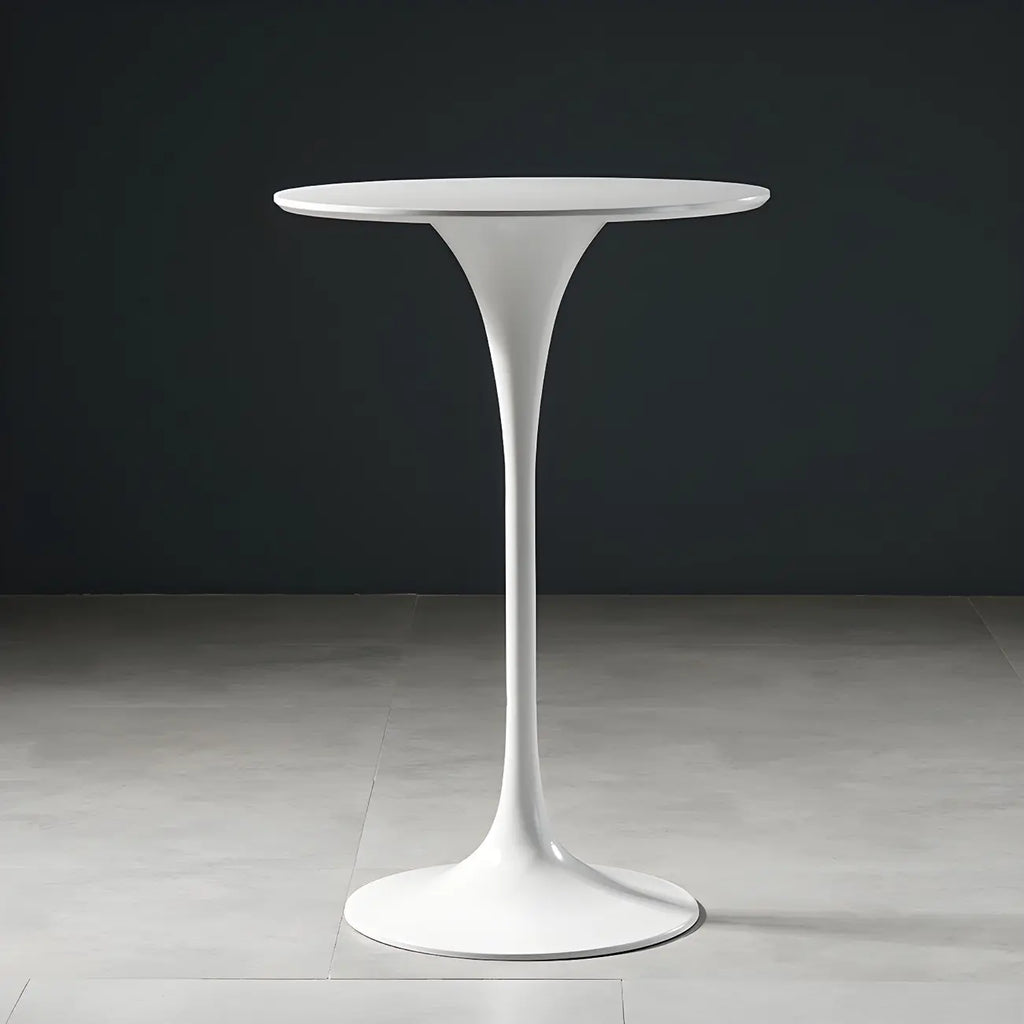 Glam Round Tall Bistro Table Pedestal Base Bar Table