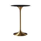 Glam Round Tall Bistro Table Pedestal Base Bar Table