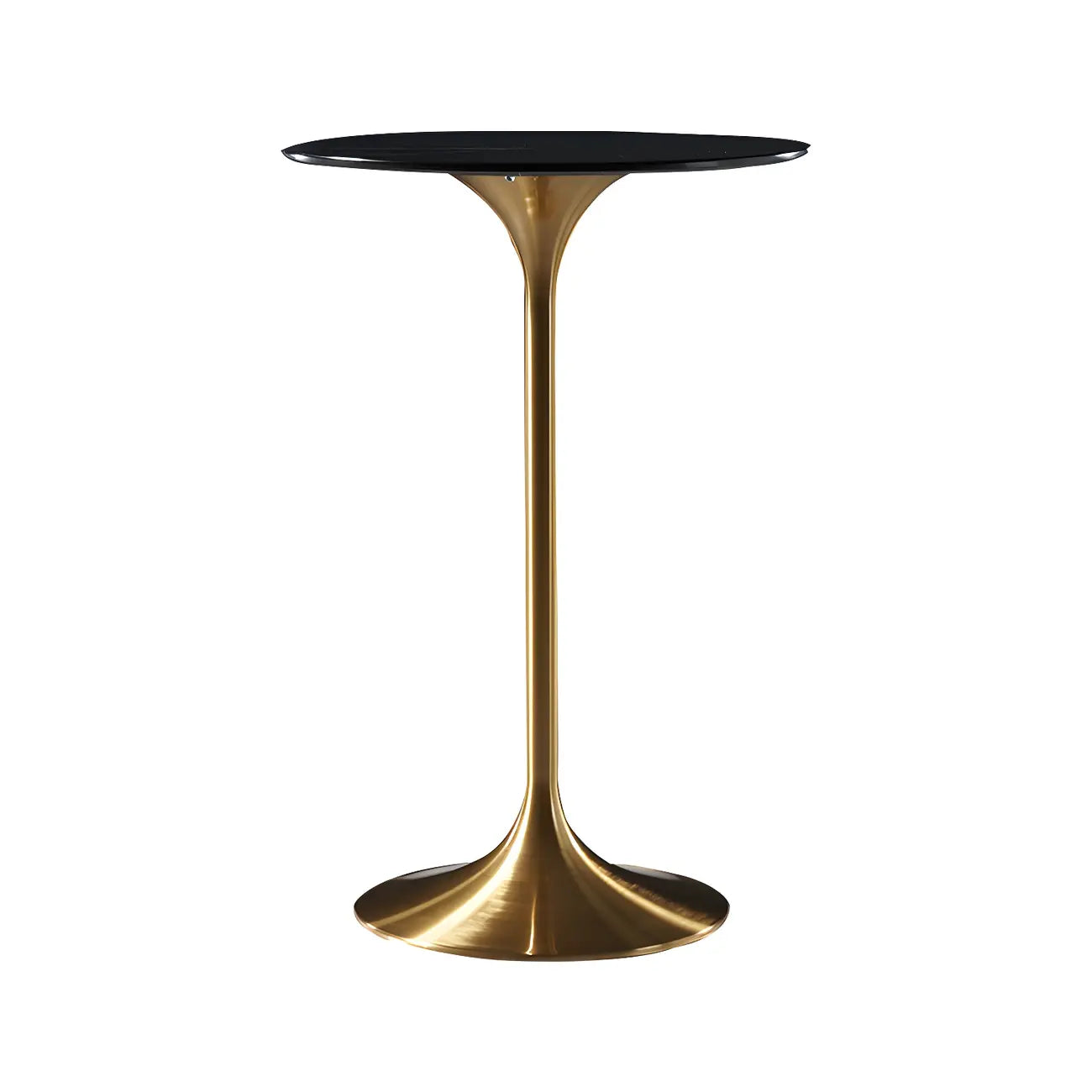 Glam Round Tall Bistro Table Pedestal Base Bar Table