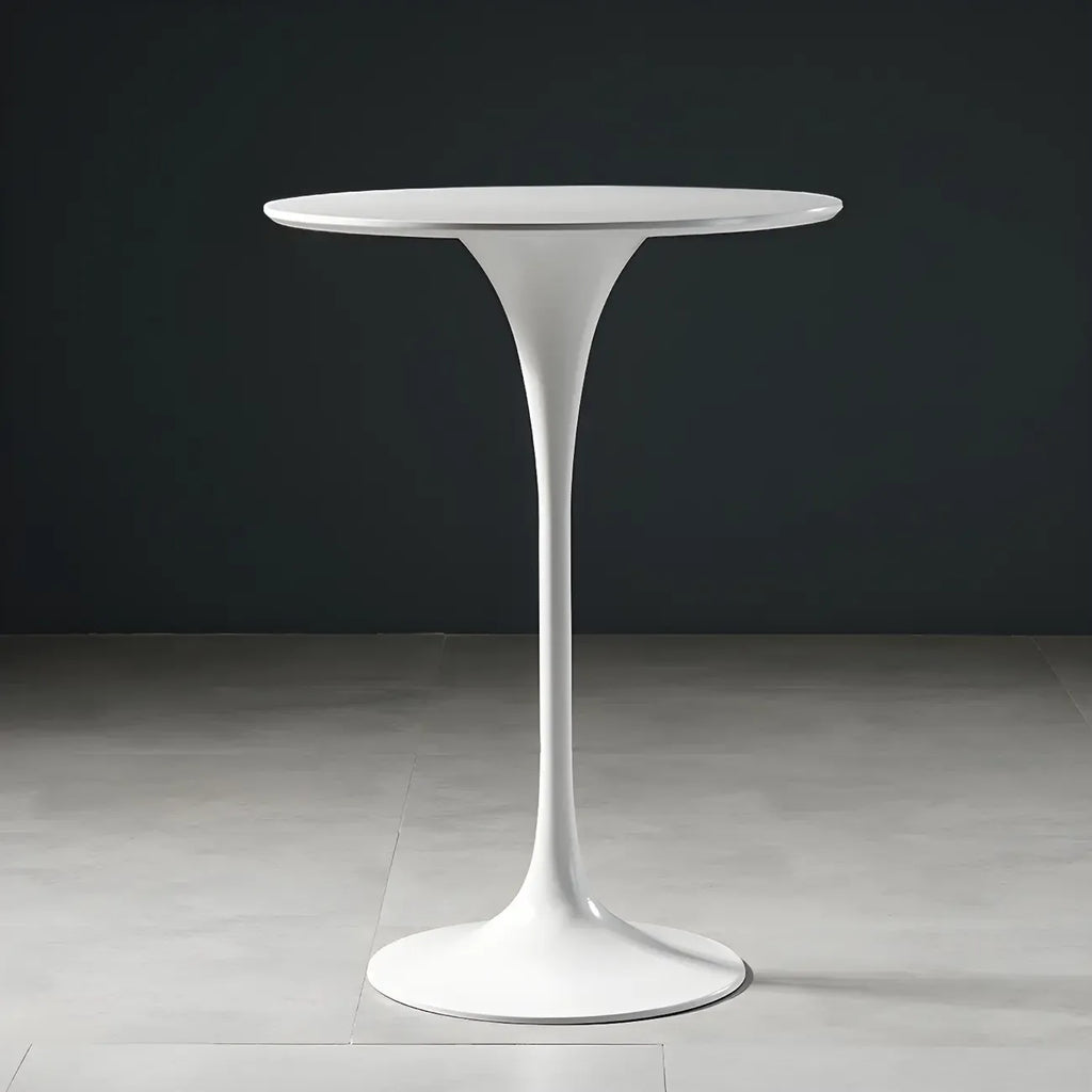 Glam Round Tall Bistro Table Pedestal Base Bar Table