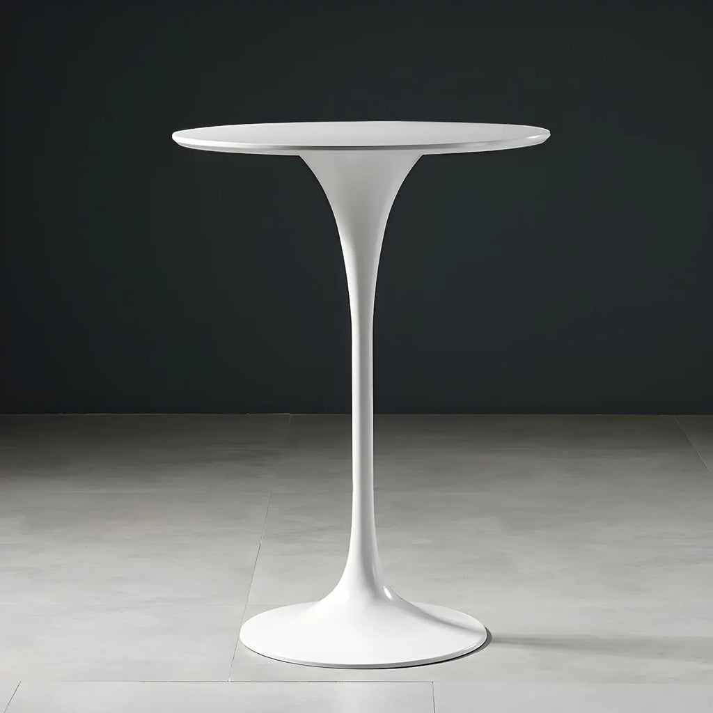 Glam Round Tall Bistro Table Pedestal Base Bar Table