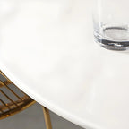 Glam Round Tall Bistro Table Pedestal Base Bar Table