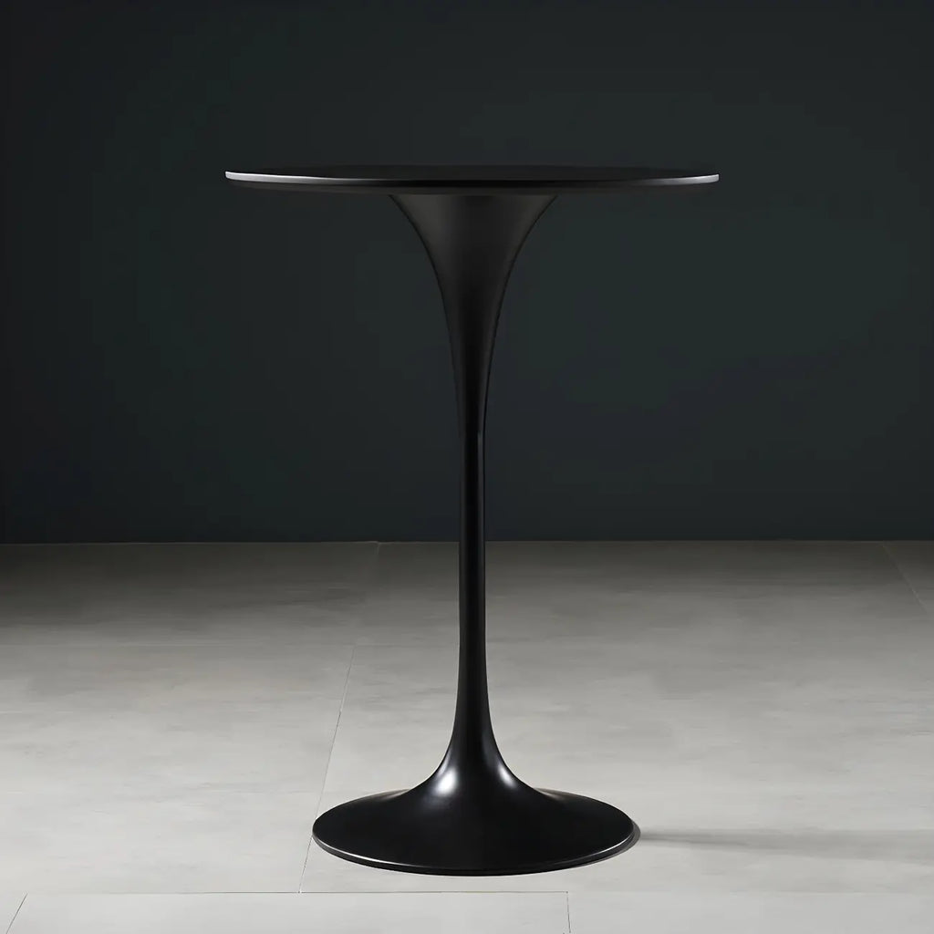 Glam Round Tall Bistro Table Pedestal Base Bar Table