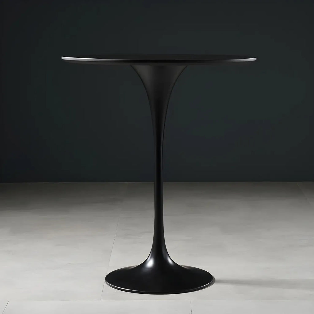 Glam Round Tall Bistro Table Pedestal Base Bar Table