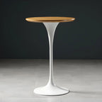 Glam Round Tall Bistro Table Pedestal Base Bar Table