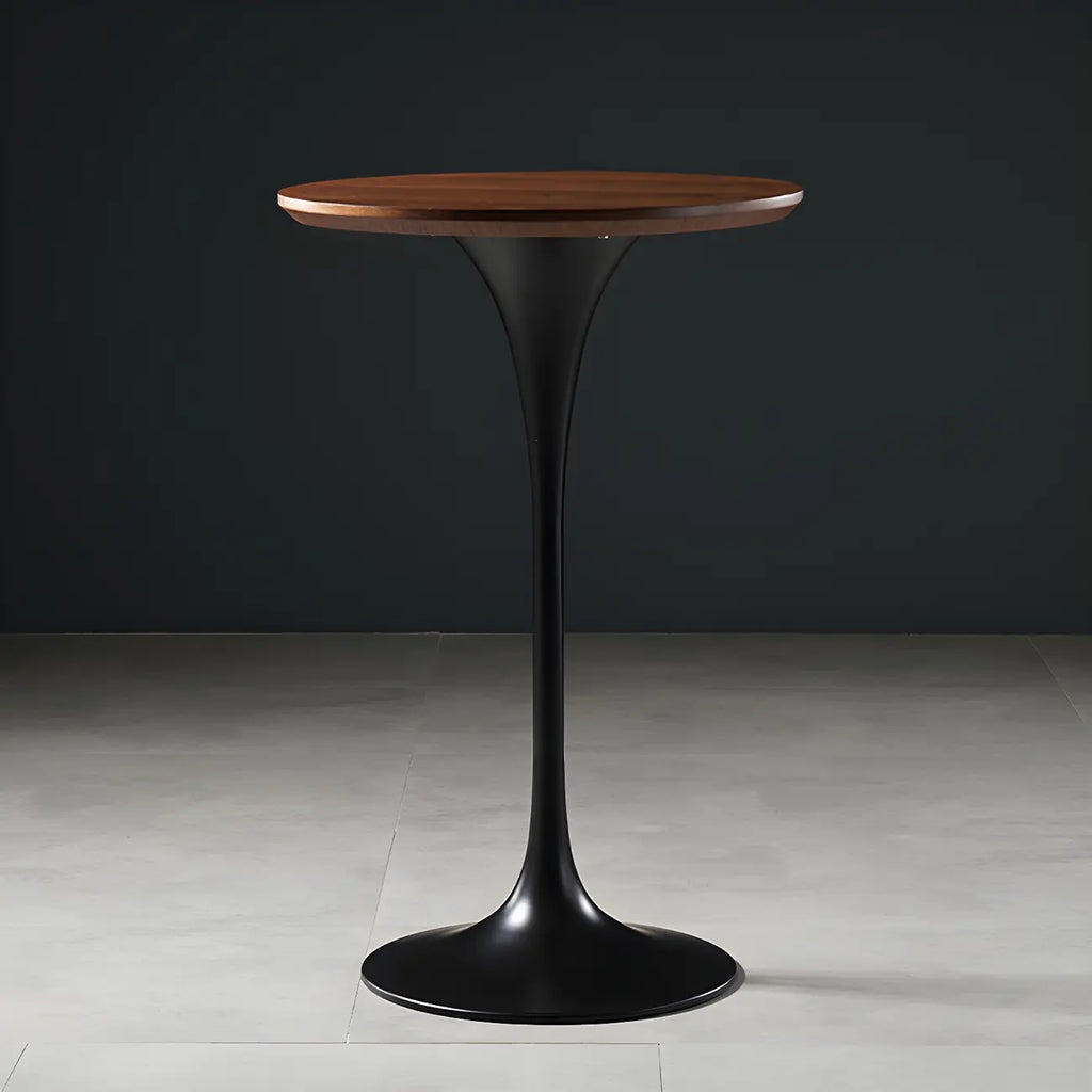 Glam Round Tall Bistro Table Pedestal Base Bar Table