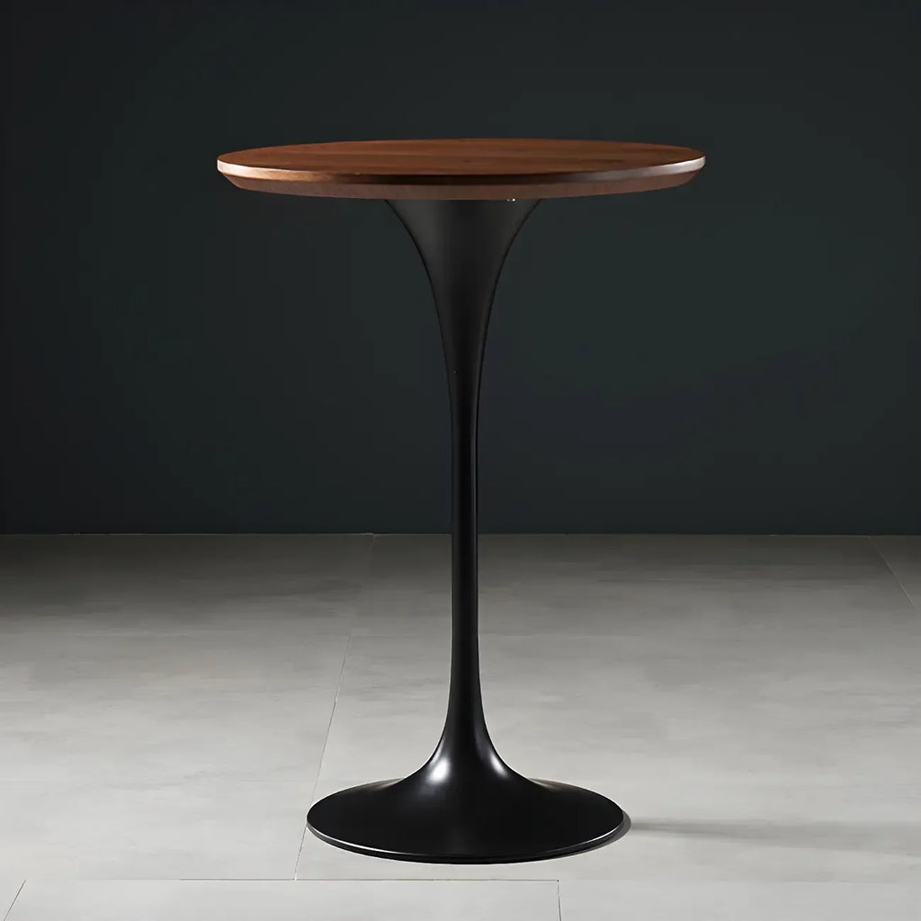 Glam Round Tall Bistro Table Pedestal Base Bar Table