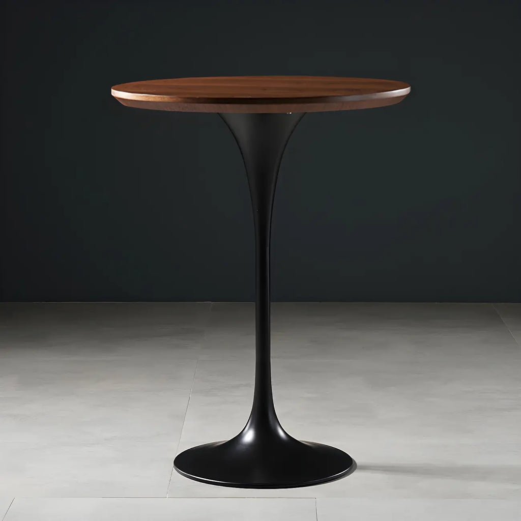 Glam Round Tall Bistro Table Pedestal Base Bar Table
