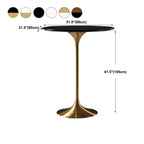 Glam Round Tall Bistro Table Pedestal Base Bar Table
