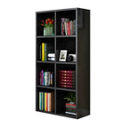 Scandinavian 3-Tier Black Cube Wood Bookcase