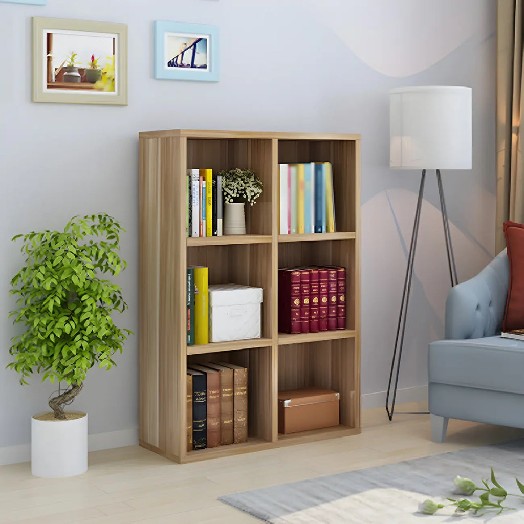 Scandinavian 3-Tier Black Cube Wood Bookcase