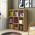 Scandinavian 3-Tier Black Cube Wood Bookcase