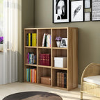 Scandinavian 3-Tier Black Cube Wood Bookcase