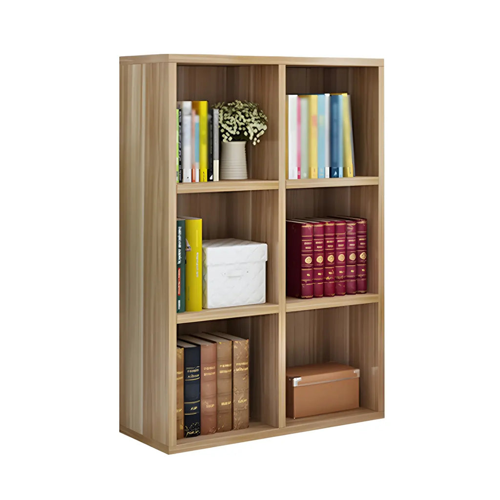 Scandinavian 3-Tier Black Cube Wood Bookcase