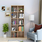 Scandinavian 3-Tier Black Cube Wood Bookcase