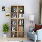 Scandinavian 3-Tier Black Cube Wood Bookcase