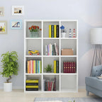 Scandinavian 3-Tier Black Cube Wood Bookcase