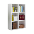 Scandinavian 3-Tier Black Cube Wood Bookcase