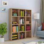 Scandinavian 3-Tier Black Cube Wood Bookcase